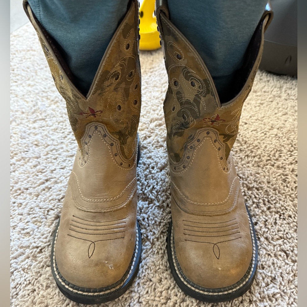 Justin Tan Western Cowboy Boots